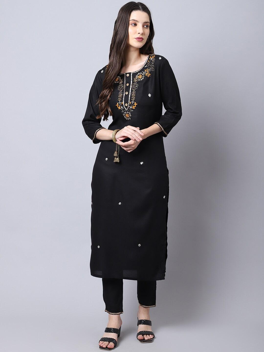 tulsattva-women-floral-embroidered-kurta-with-trousers