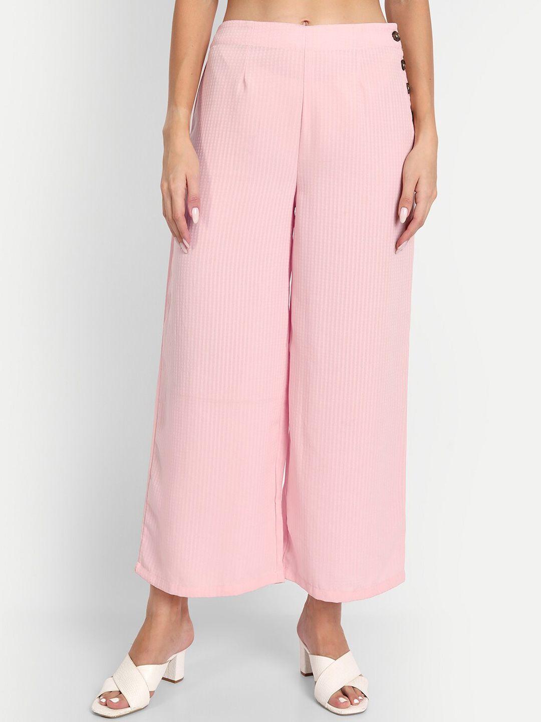 d-'vesh-women-pink-striped-loose-fit-trousers