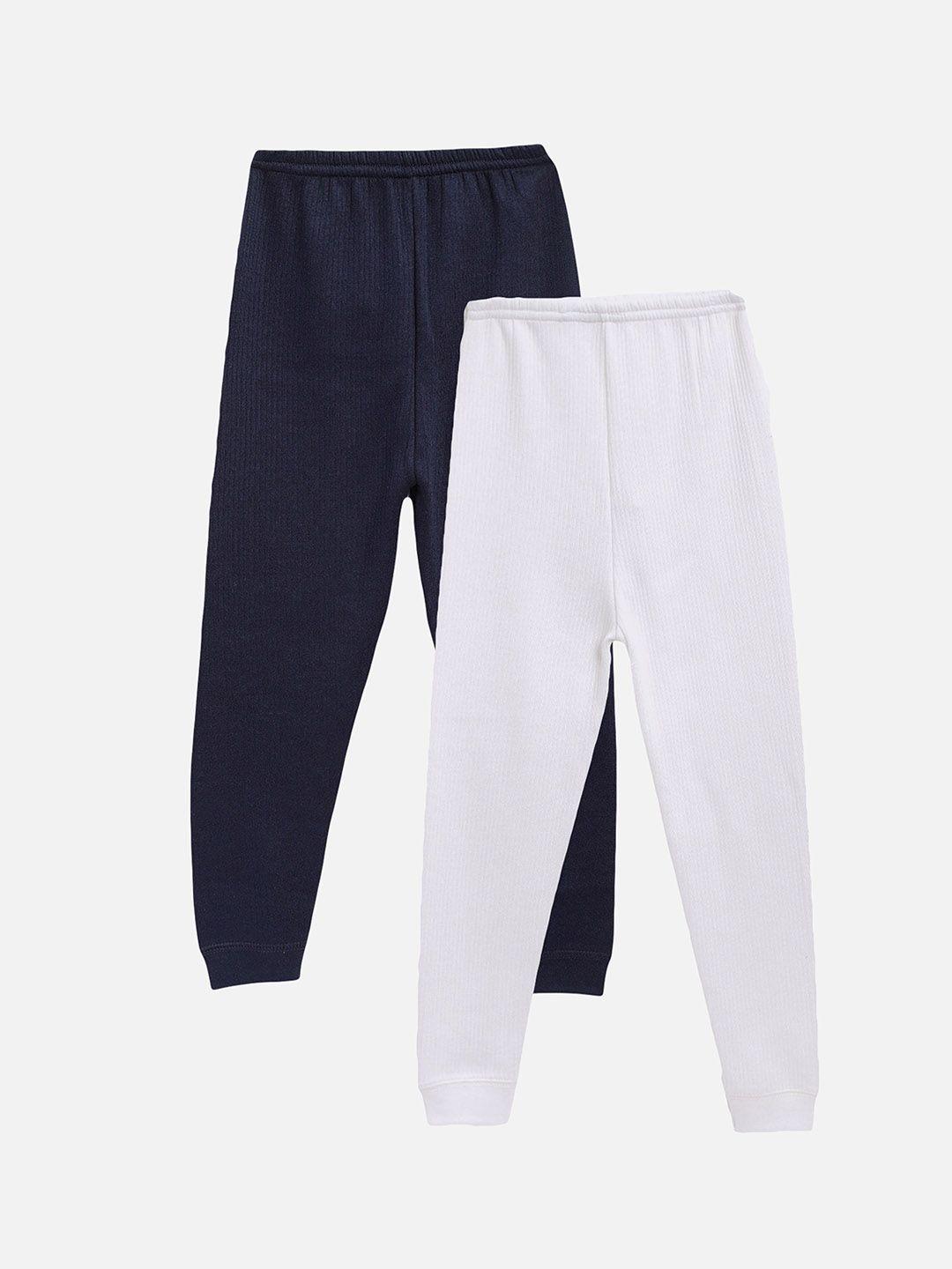 kanvin-boys-pack-of-2-navy-blue-and-white-thermal-bottoms