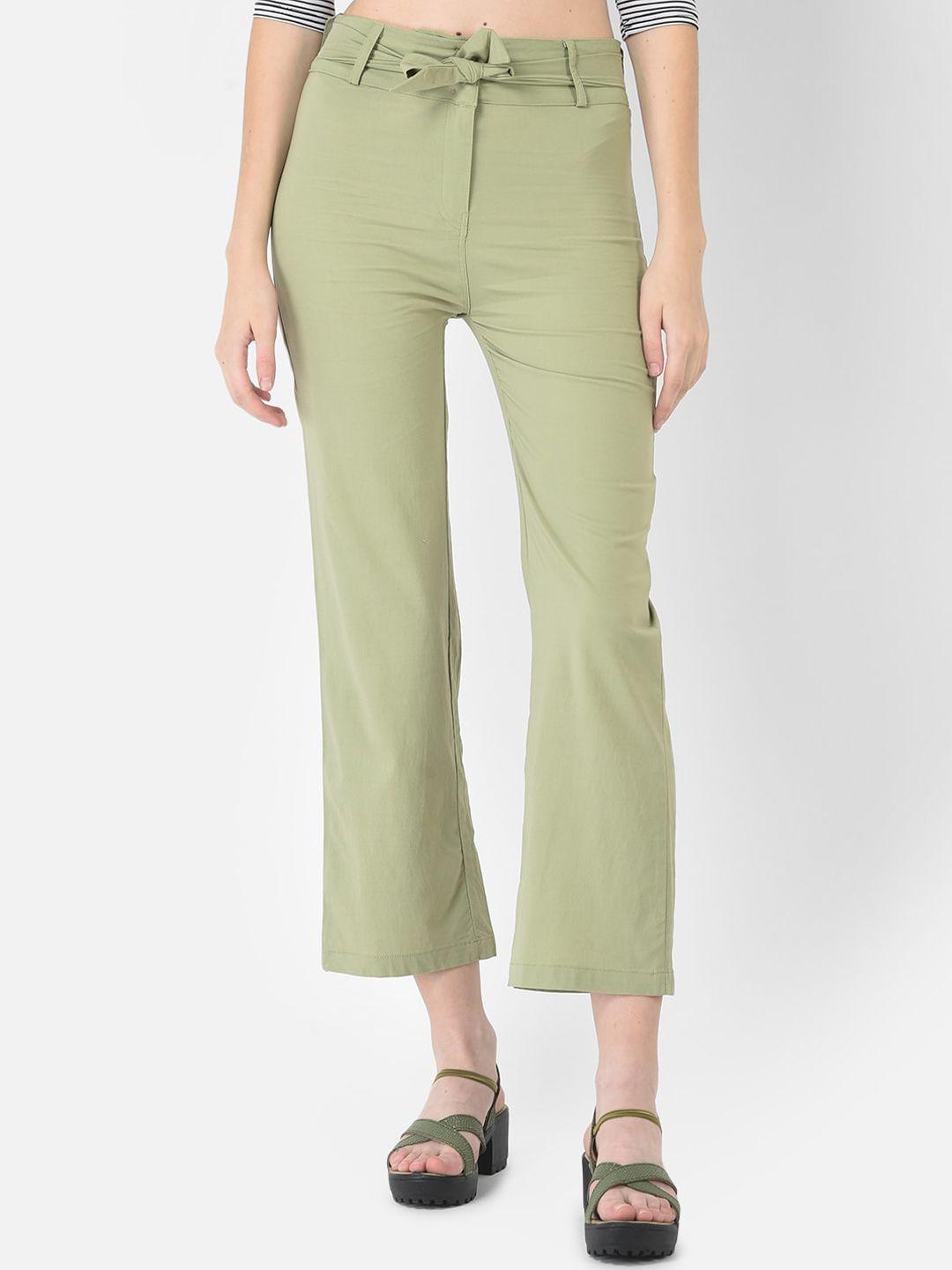 fnocks-women-green-relaxed-straight-leg-trousers