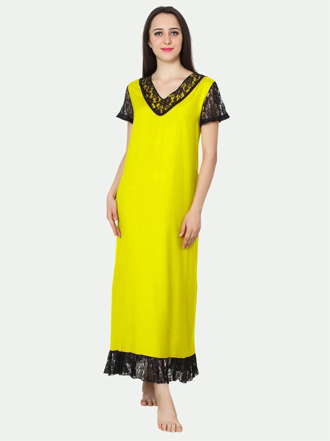 patrorna-women-yellow-maxi-nightdress