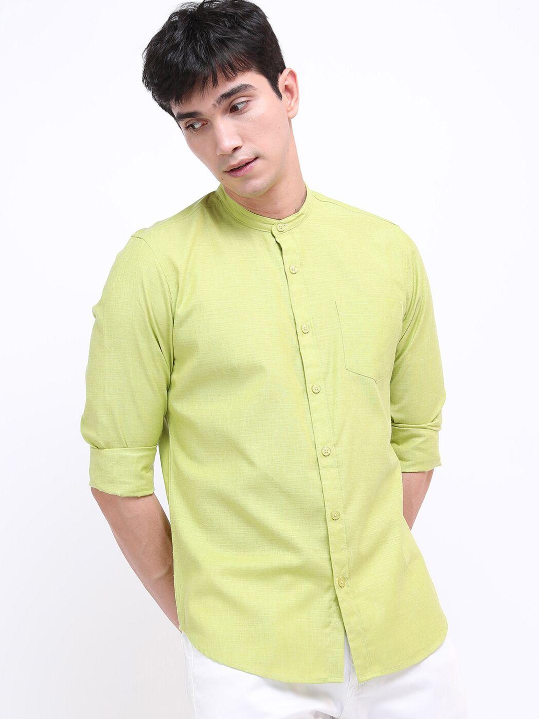 ketch-men-lime-green-slim-fit-casual-shirt