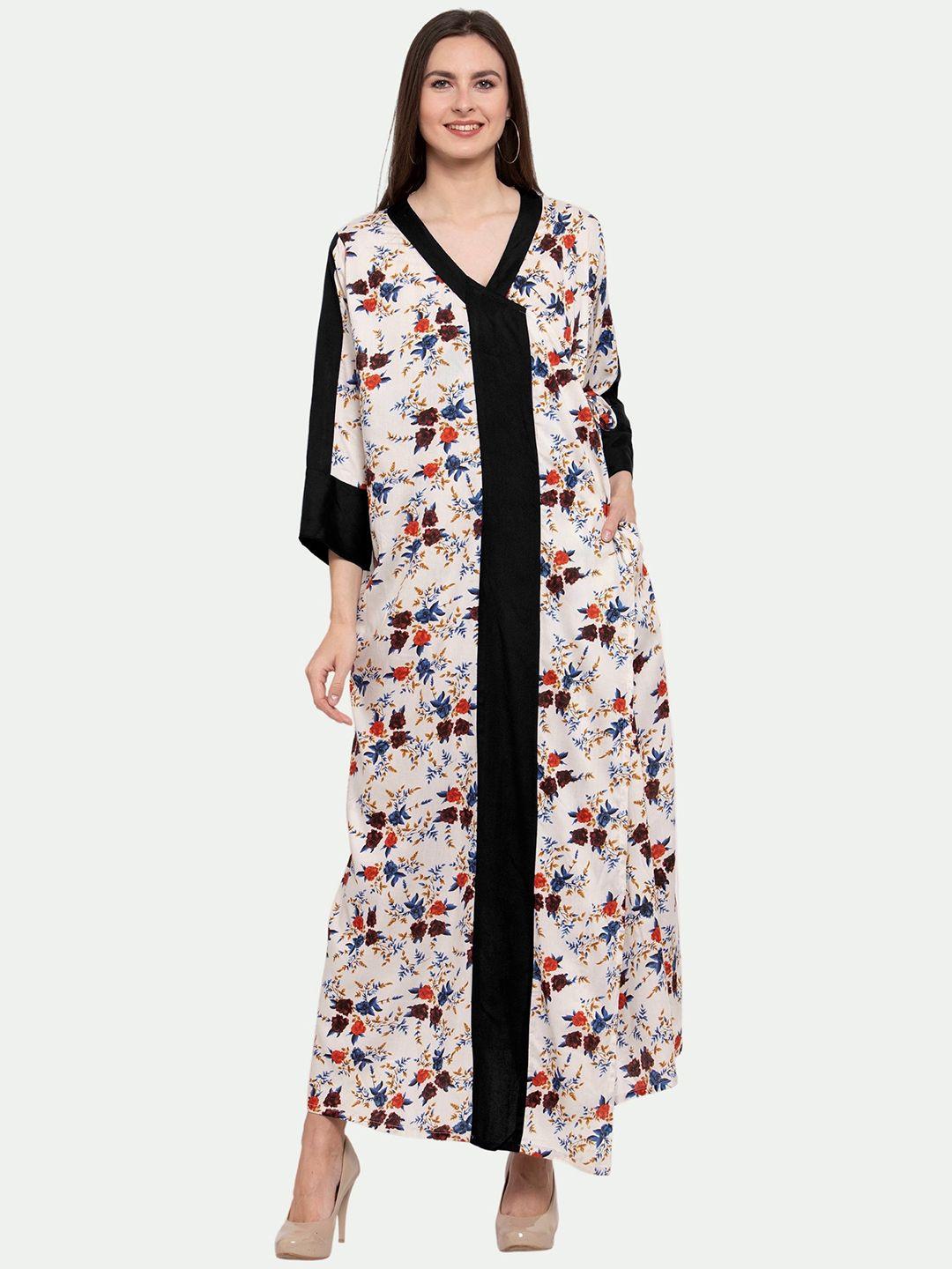 patrorna-plus-size-printed-maxi-wrap-nightdress