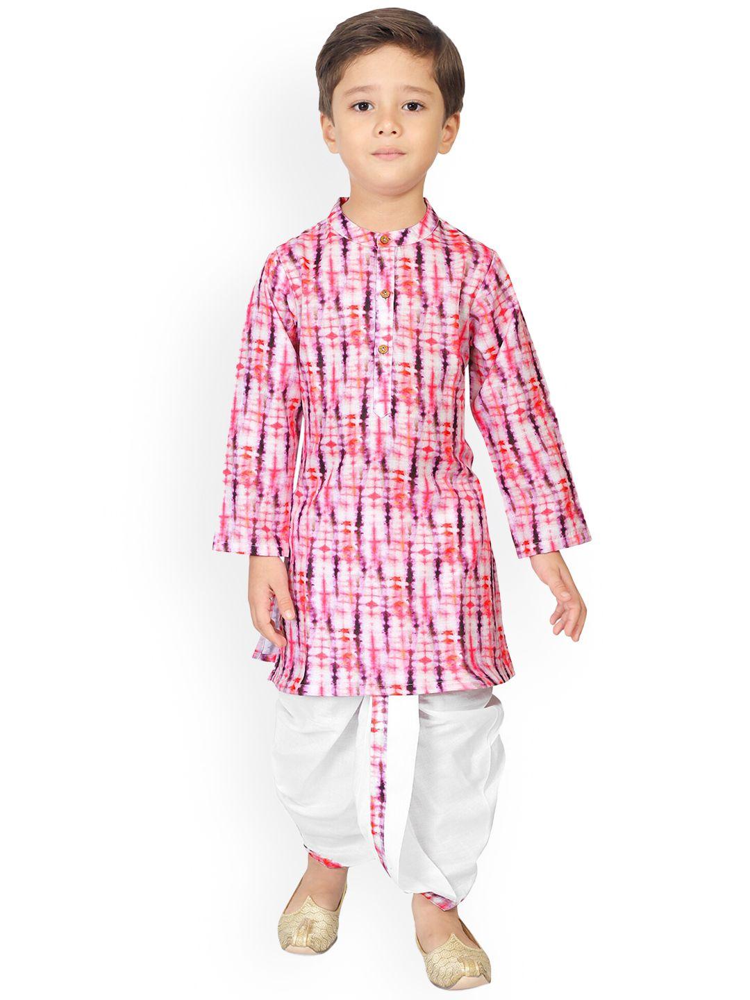 kids-farm-boys-printed-pure-cotton-kurta-with-dhoti-pants
