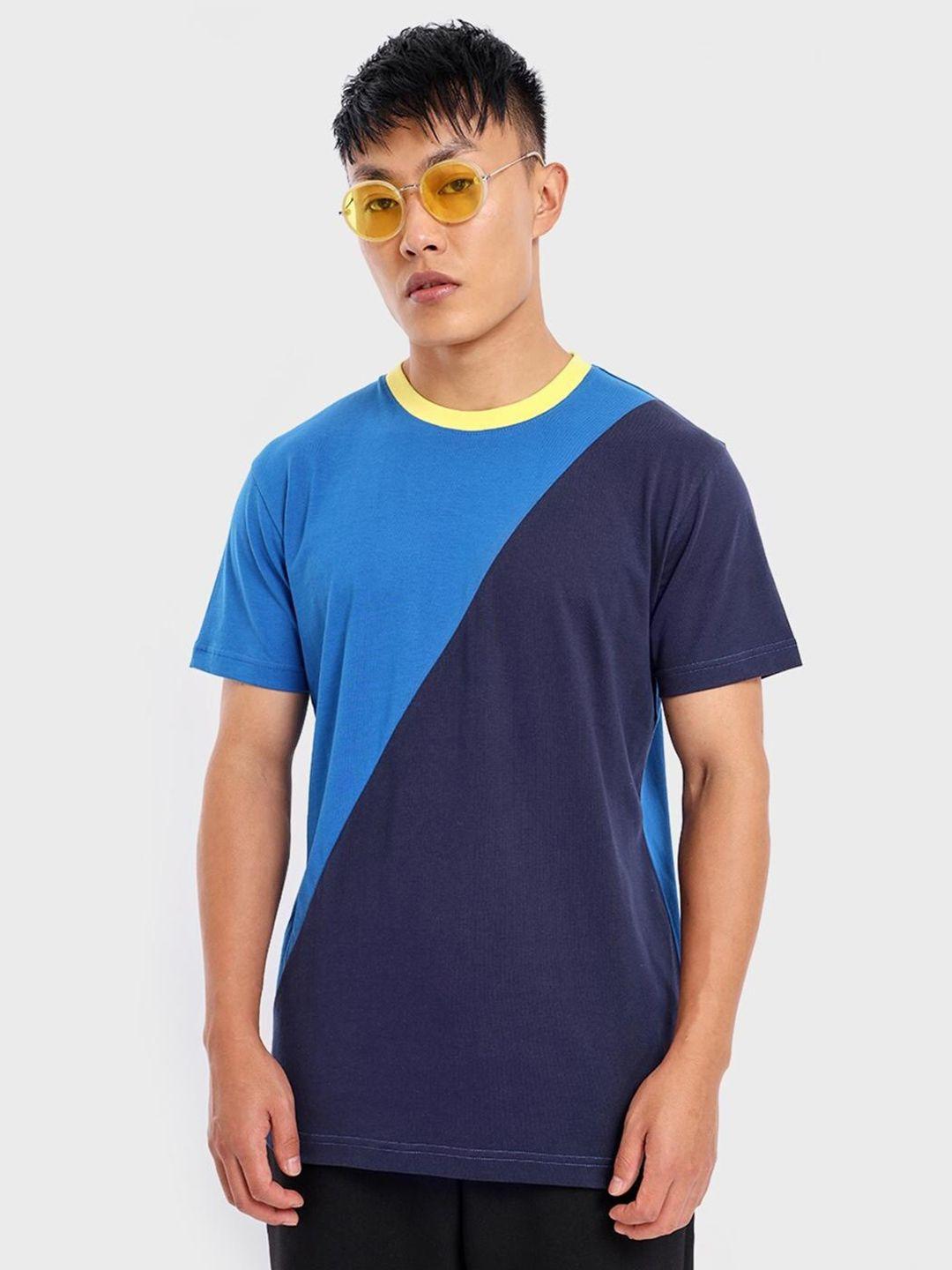 bewakoof-men-cotton-colourblocked-t-shirt