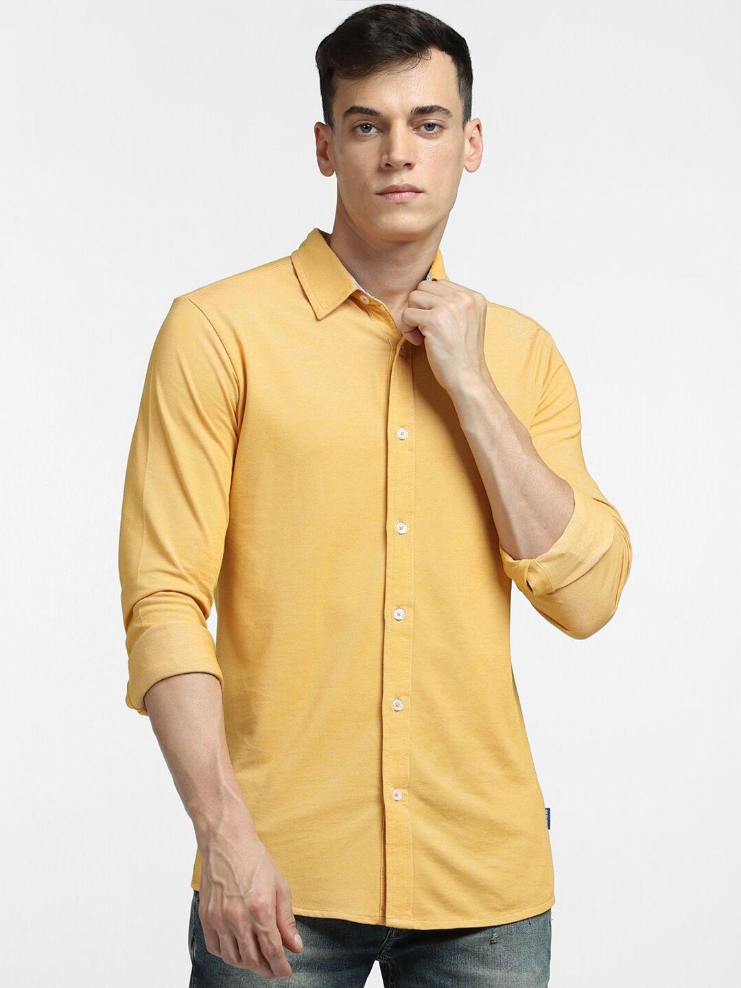 jack-&-jones-men-yellow-slim-fit-casual-shirt