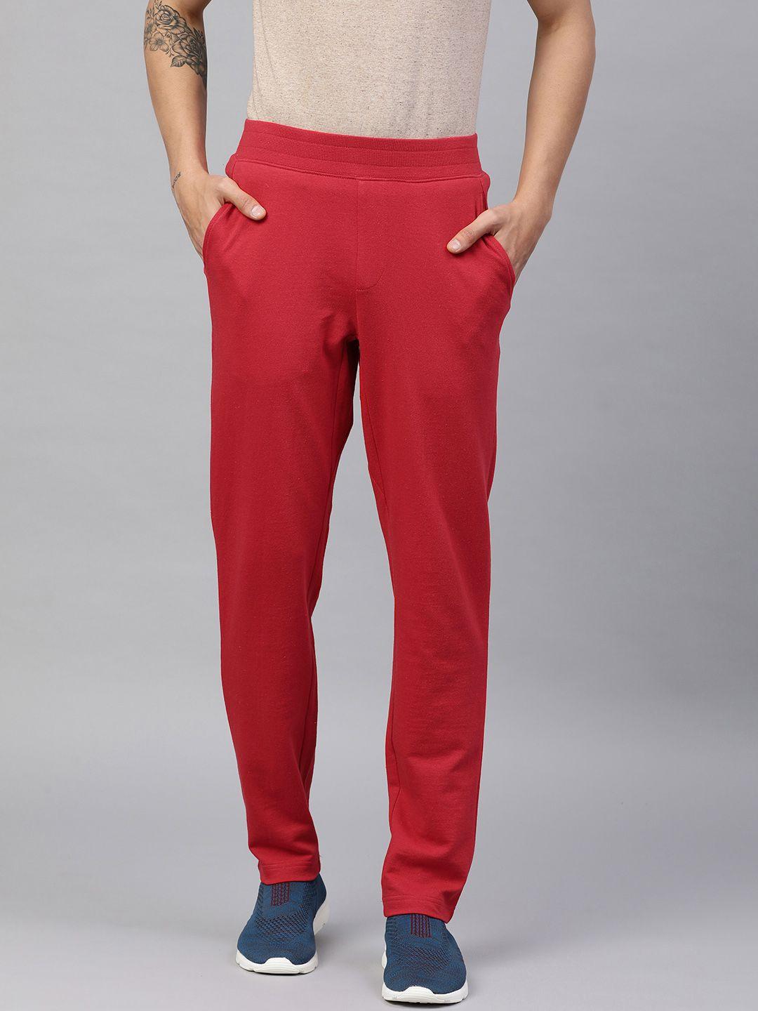 huetrap-men-red-solid-track-pants