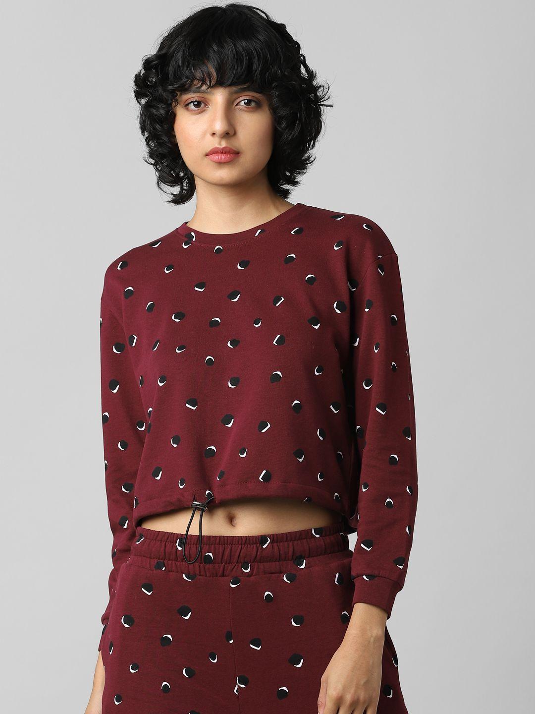 only-women-maroon-printed-sweatshirt-onljanice-daisy-aop-sw