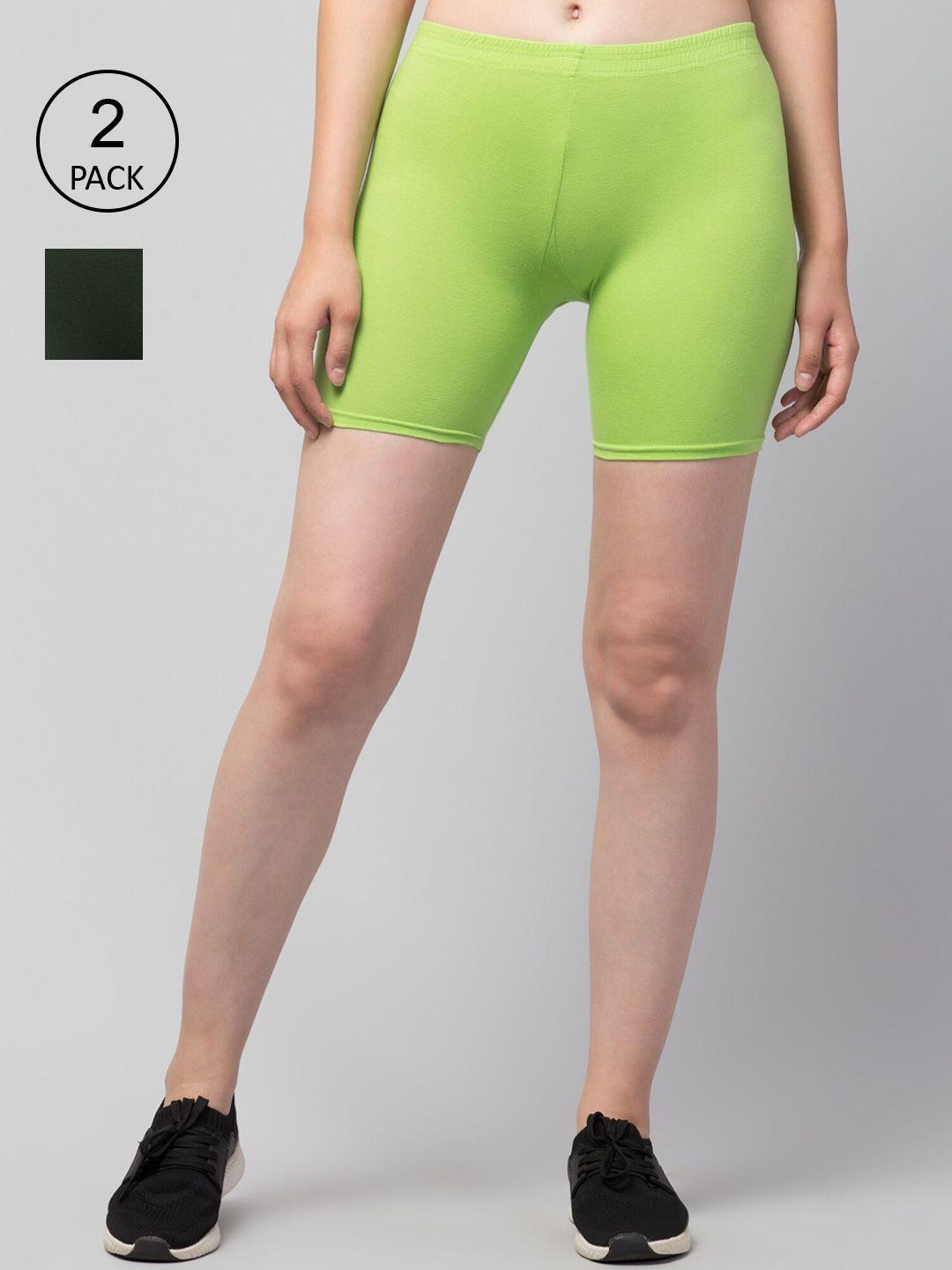 apraa-&-parma-pack-of-2-women-slim-fit-cotton-cycling-sports-shorts