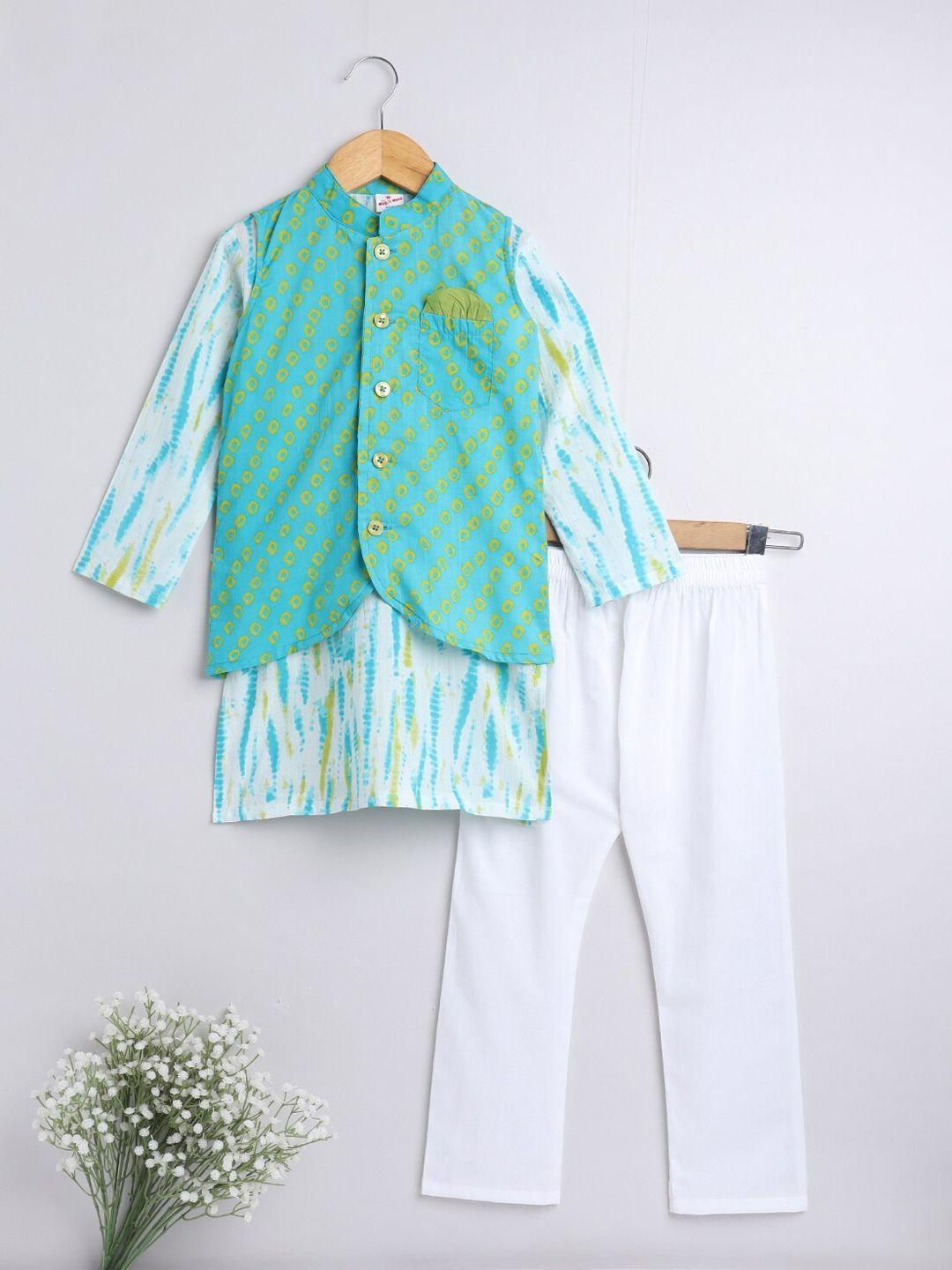 the-magic-wand-boys-blue-abstract-printed-cotton-kurta-with-pyjama-set-and-nehru-jacket