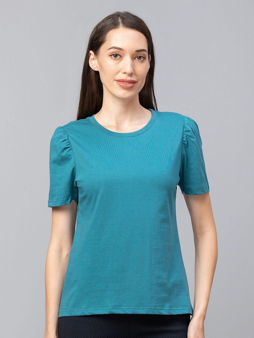 globus-women-blue-t-shirt