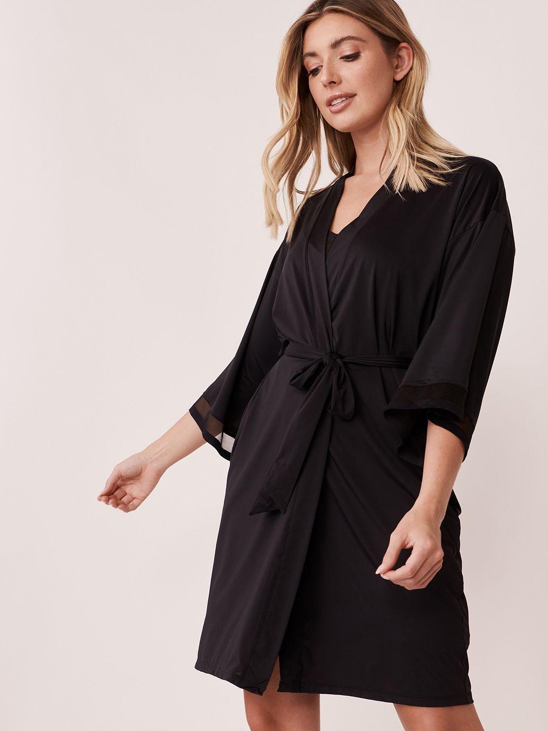 la-vie-en-rose-women-black-solid-mesh-detail-kimono-robe