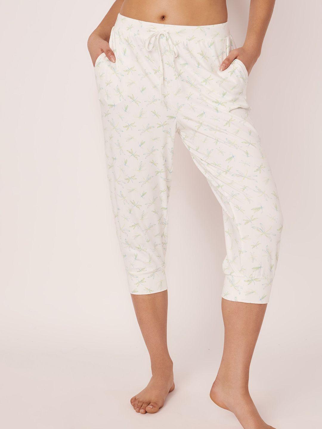 la-vie-en-rose-women-white-printed-lounge-pants