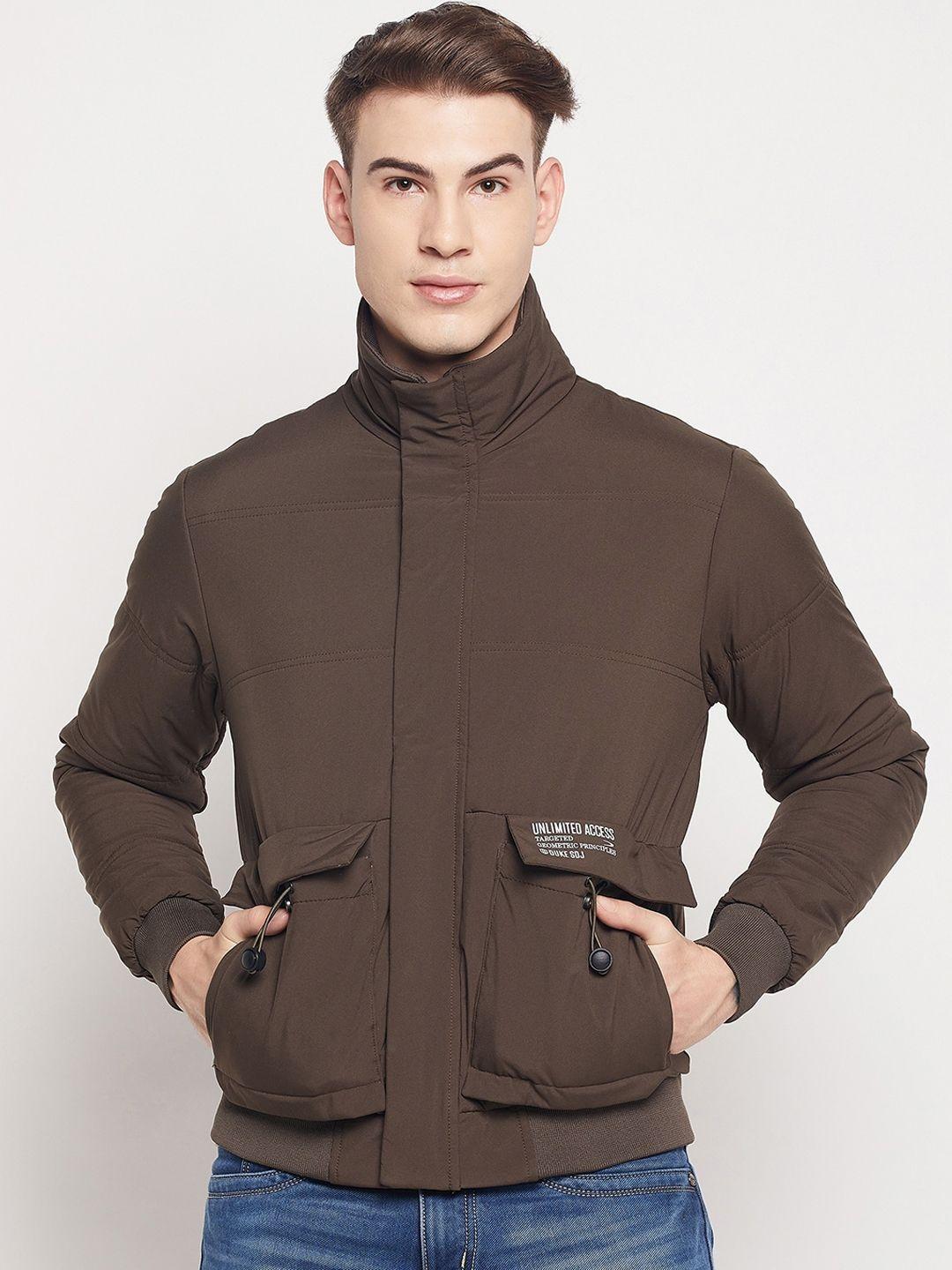 duke-men-brown-solid-mock-collar-bomber-jacket