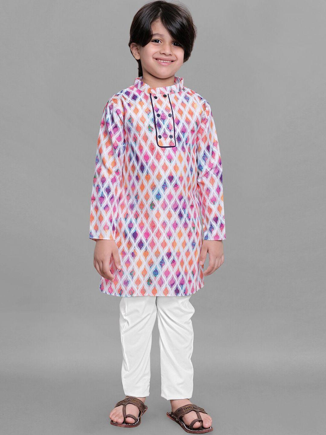 fashion-dream-boys-white-printed-kurta-with-pyjamas