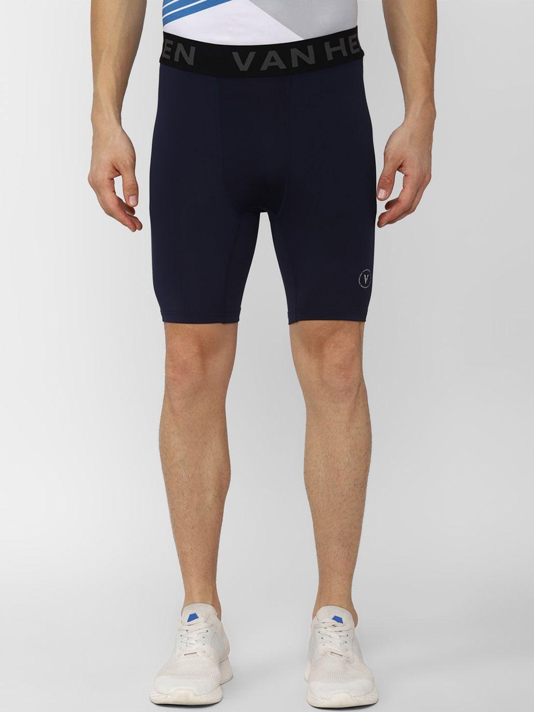 van-heusen-flex-men-navy-blue-sports-shorts