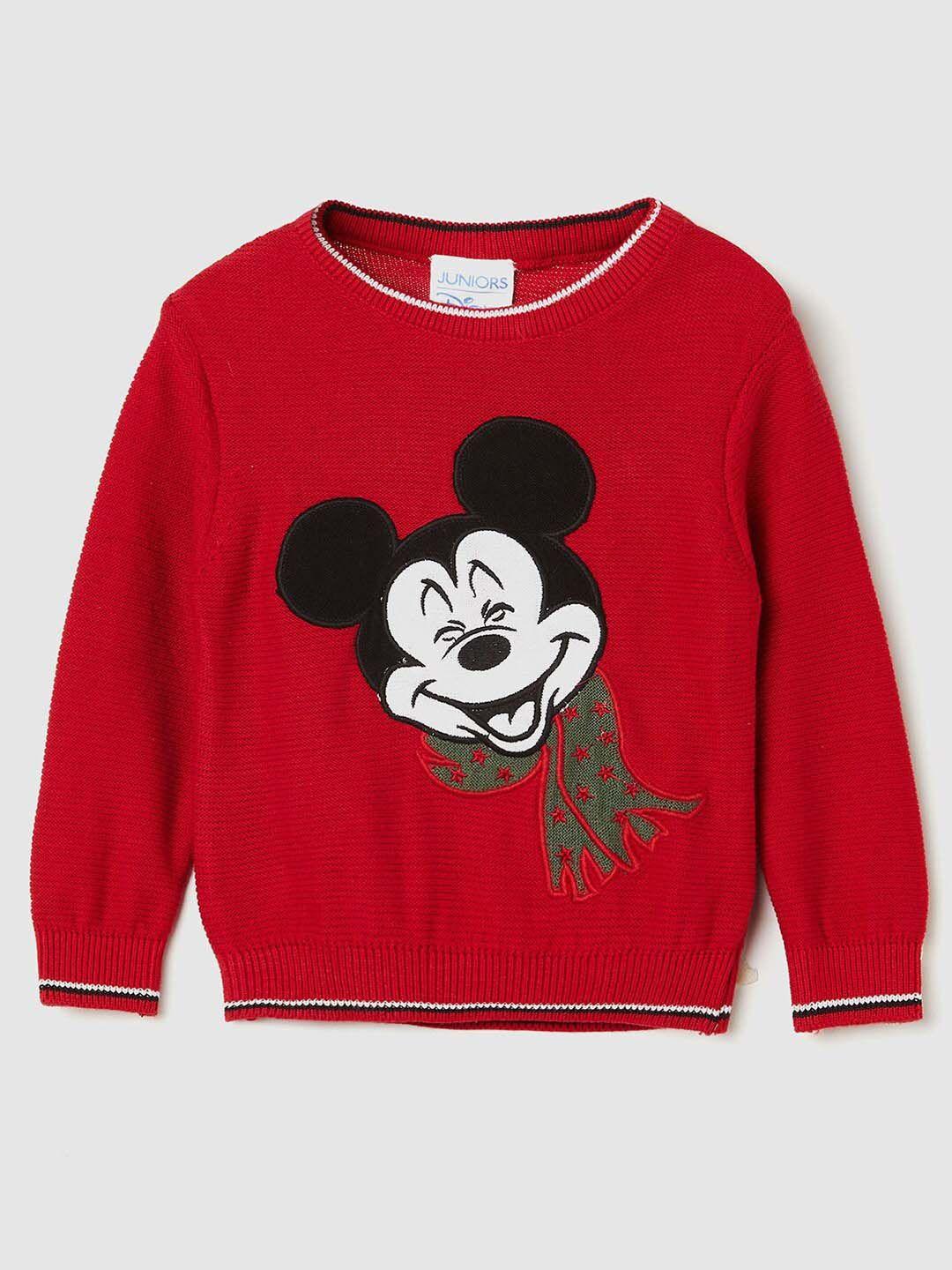 juniors-by-lifestyle-boys-red-&-white-printed-pure-cotton-pullover