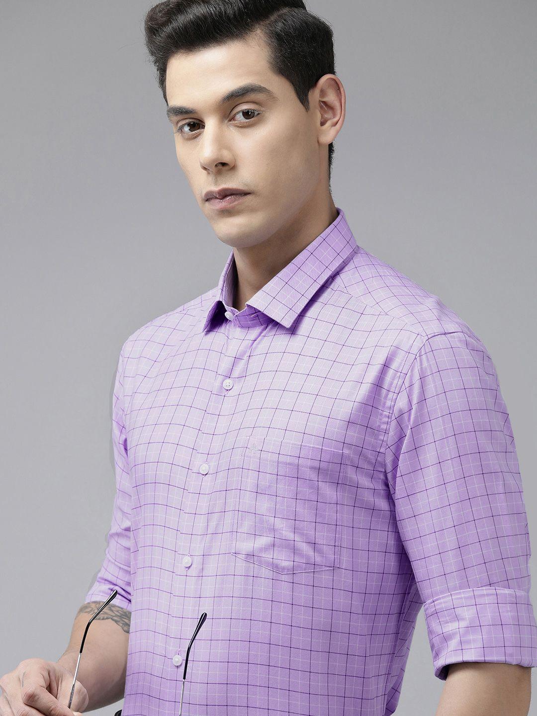 arrow-men-purple-original-slim-fit-checked-pure-cotton-casual-shirt