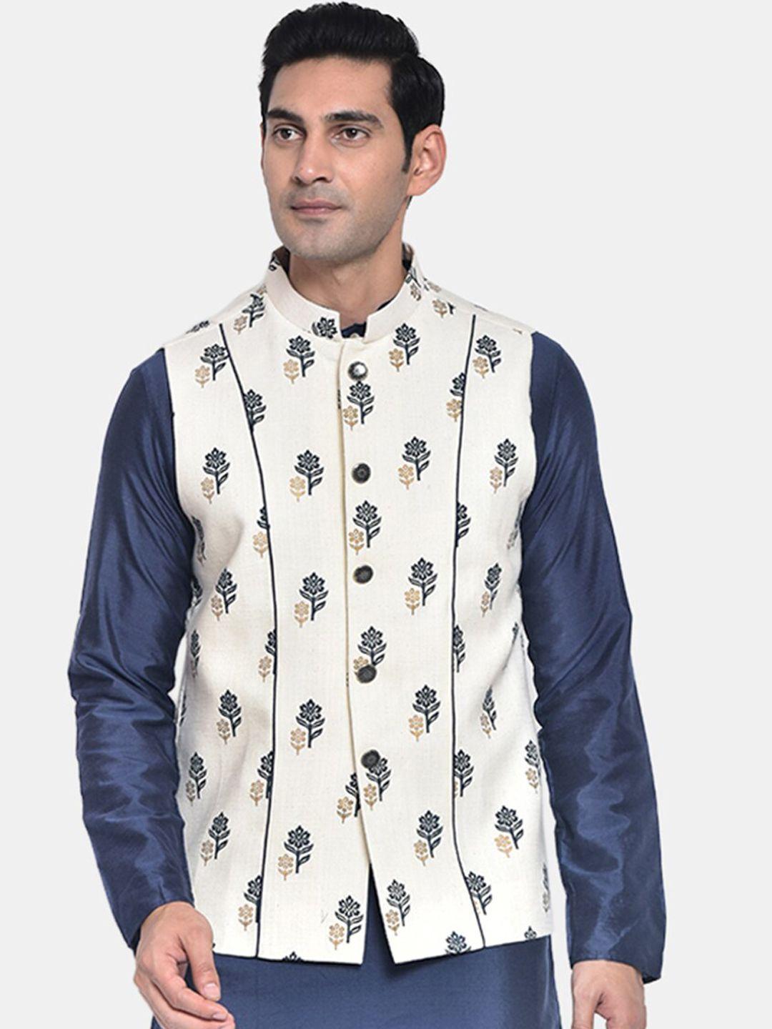 kisah-men-white-printed-nehru-jacket