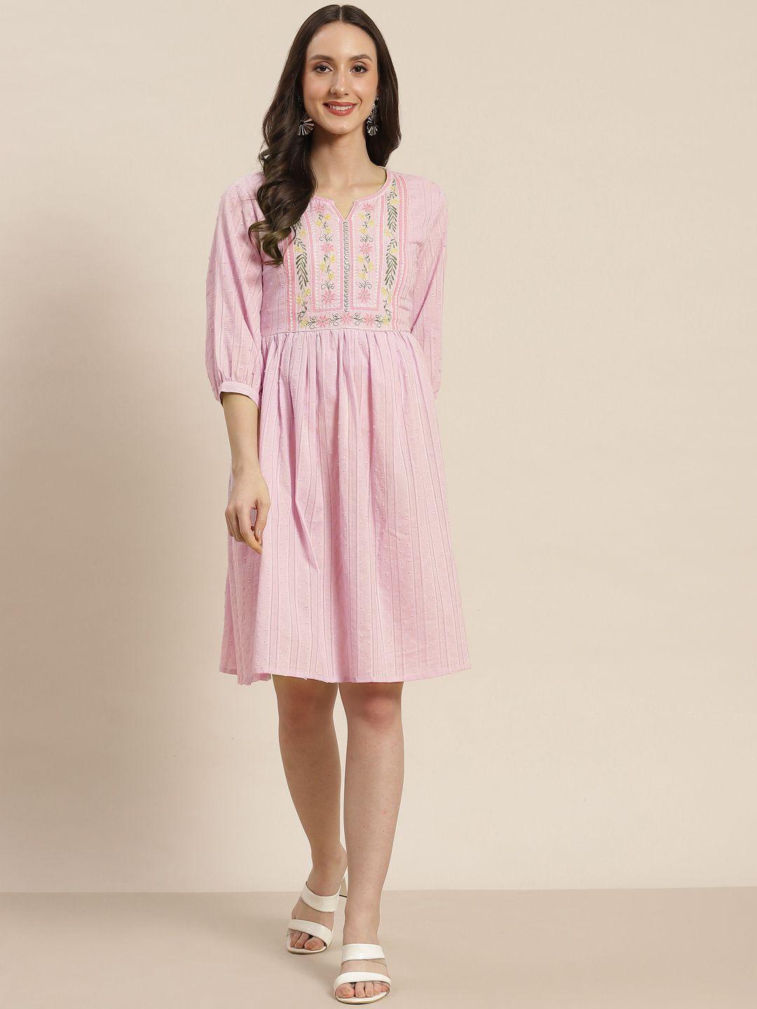 juniper-lavender-cotton-dobby-embroidered-a-line-short-dress