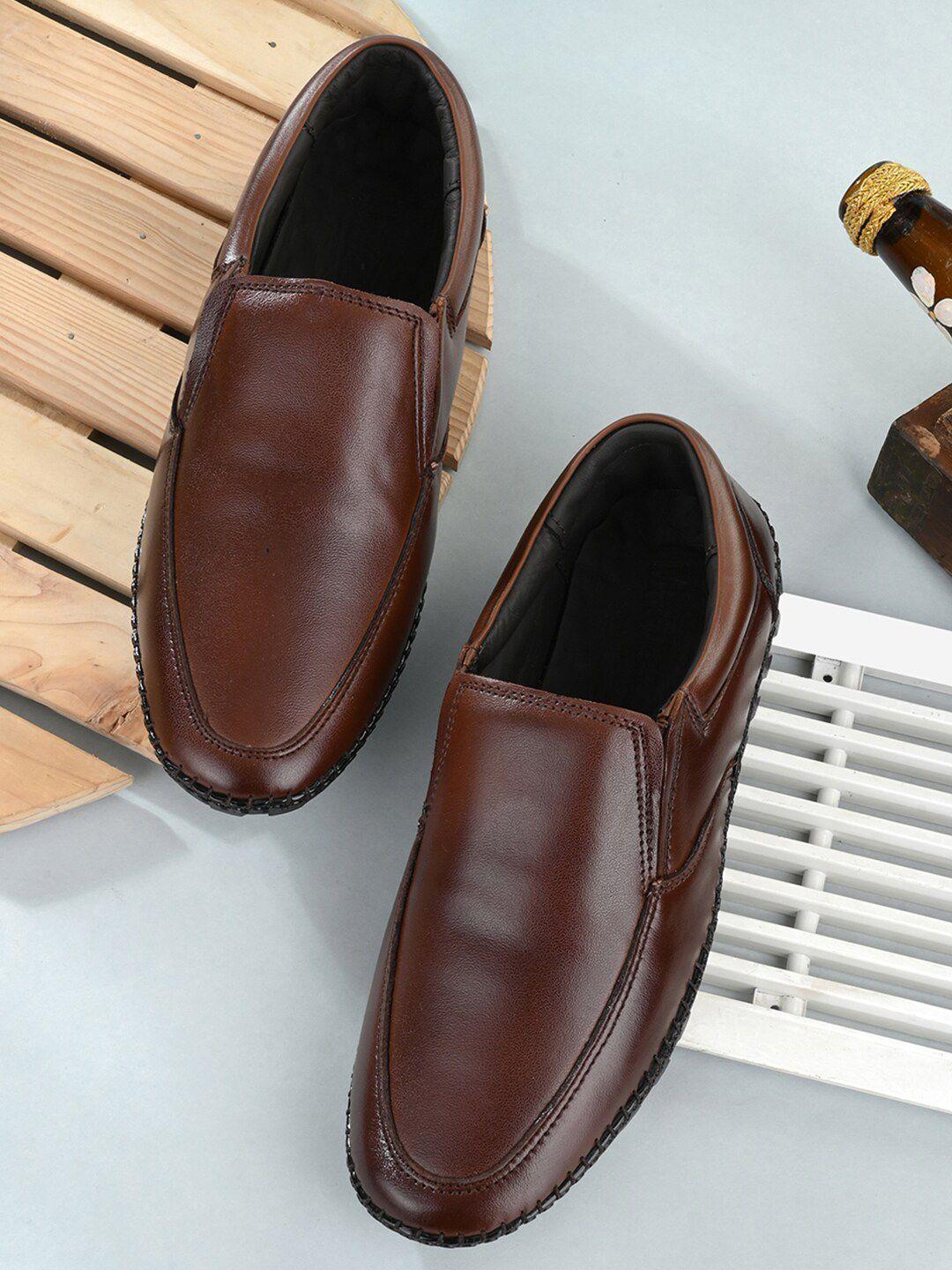 mactree-men-brown-solid-slip-on-shoe