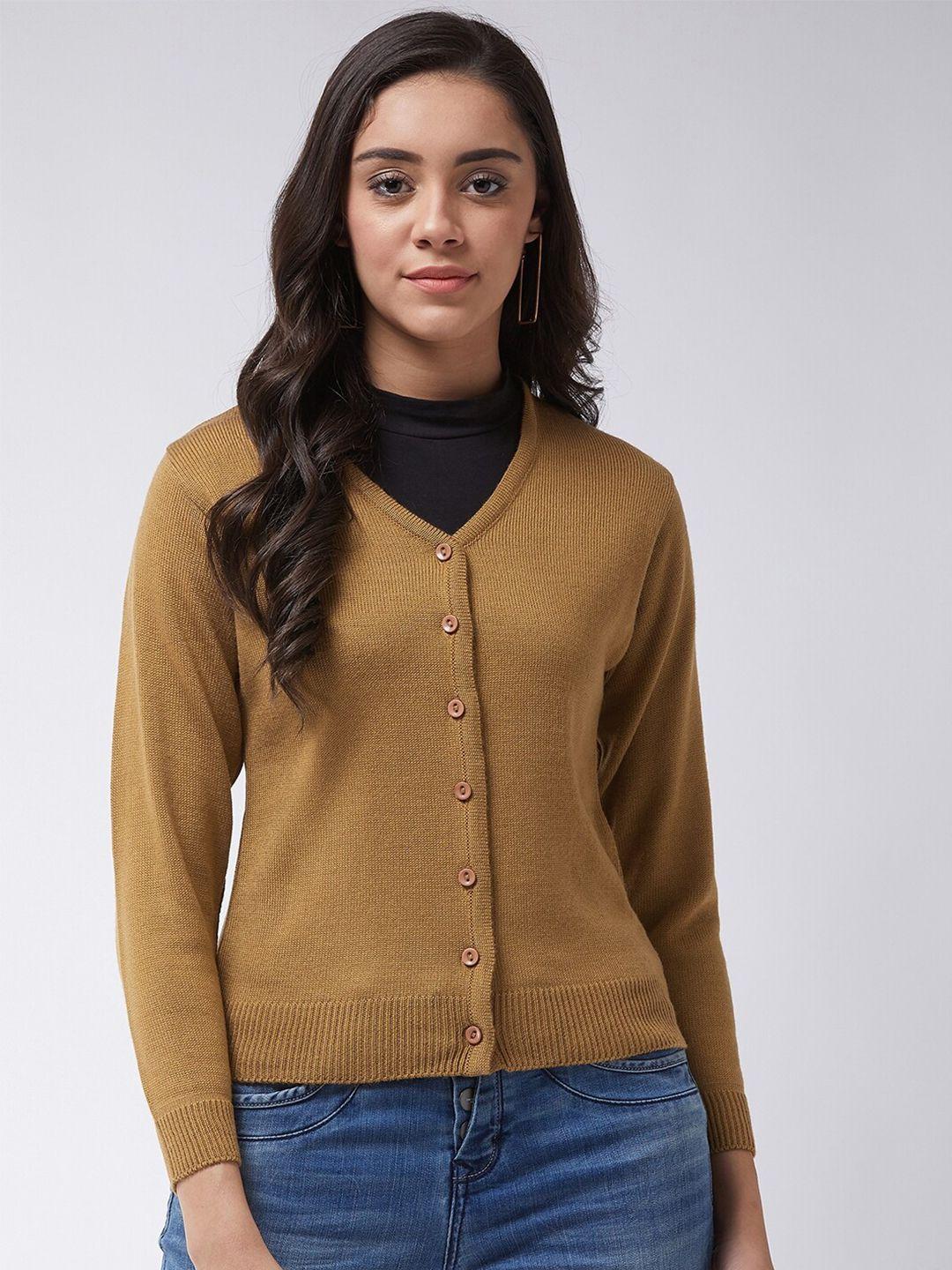 modeve-women-beige-cardigan-sweater