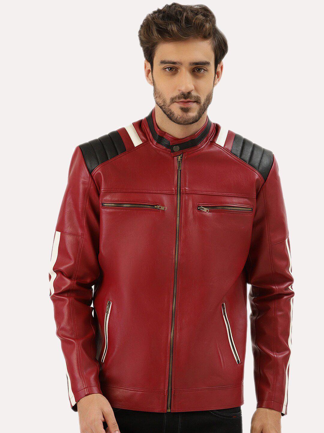 leather-retail-men-red-checked-outdoor-biker-jacket