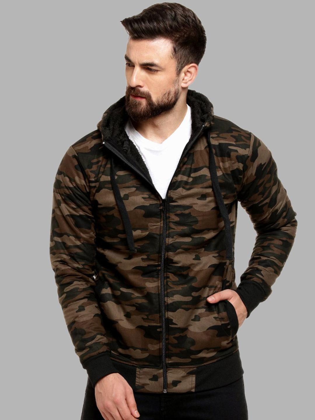campus-sutra-men-green-camouflage-windcheater-outdoor-open-front-jacket
