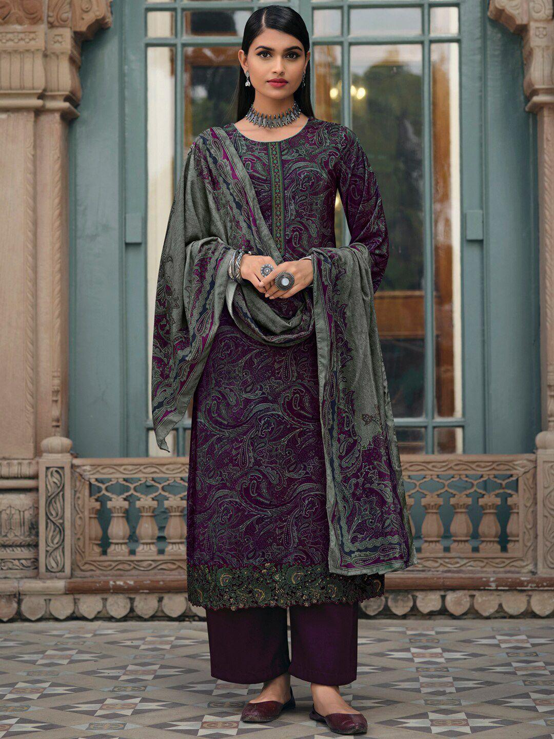 stylee-lifestyle-purple-&-green-printed-silk-crepe-unstitched-dress-material