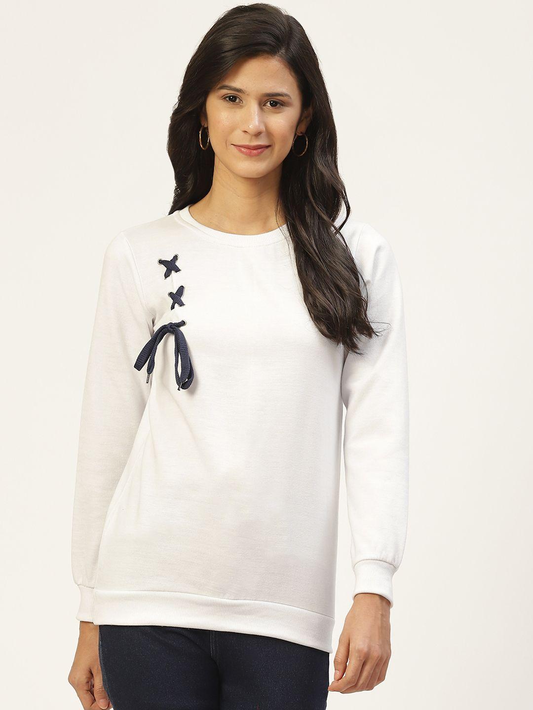 belle-fille-women-white-solid-sweatshirt