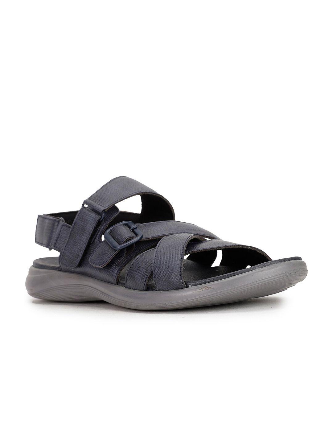 bata-men-blue-pu-comfort-sandals