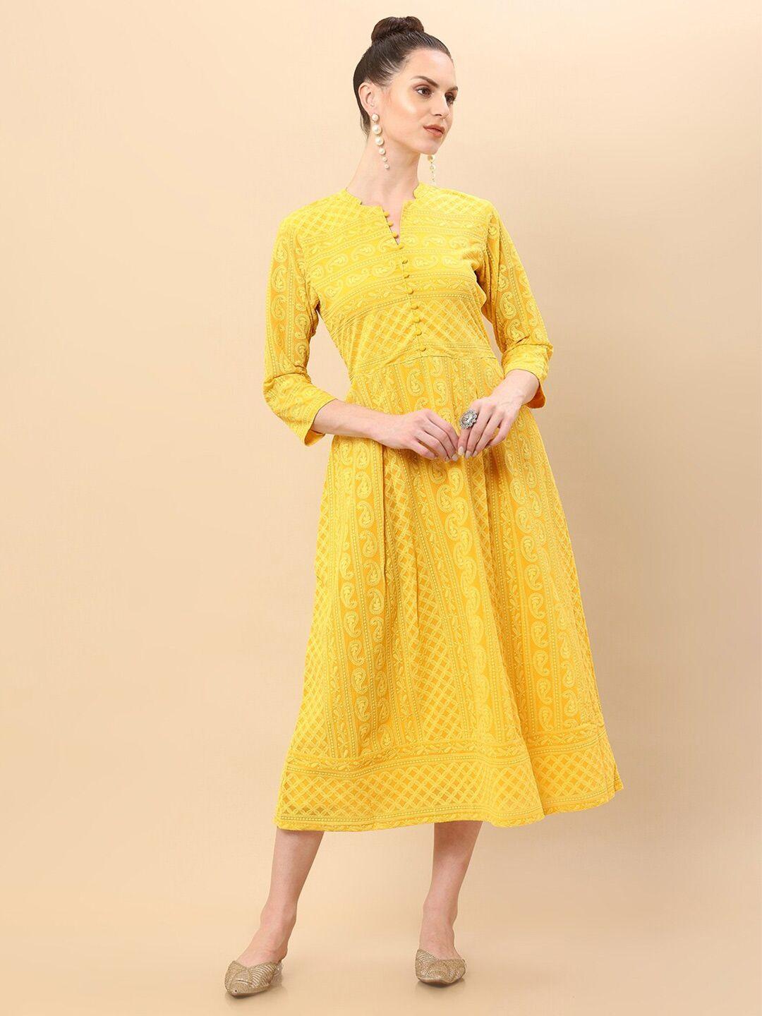 soch-women-yellow-ethnic-motifs-georgette-a-line-midi-dress
