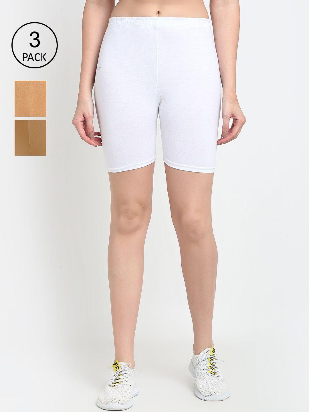 gracit-pack-of-3women-white-cycling-sports-shorts