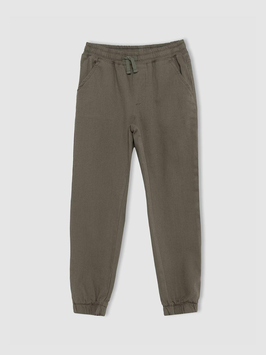 defacto-boys-khaki-joggers-cotton-trousers