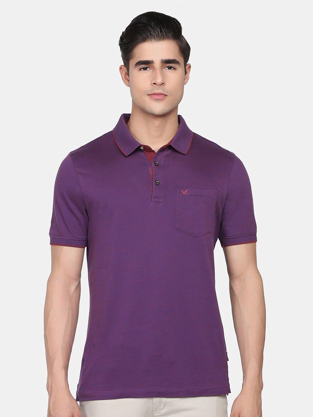 blackberrys-men-purple-polo-collar-slim-fit-t-shirt