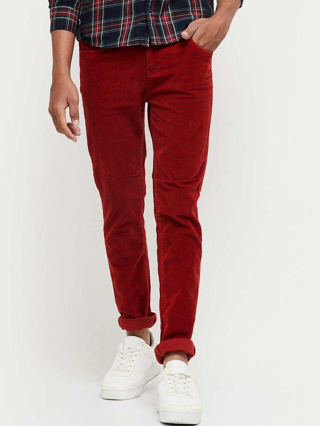 max-boys-red-cotton-chinos-trousers