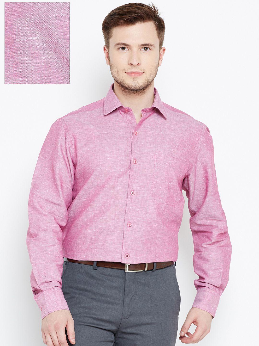 john-players-men-pink-regular-fit-solid-formal-shirt