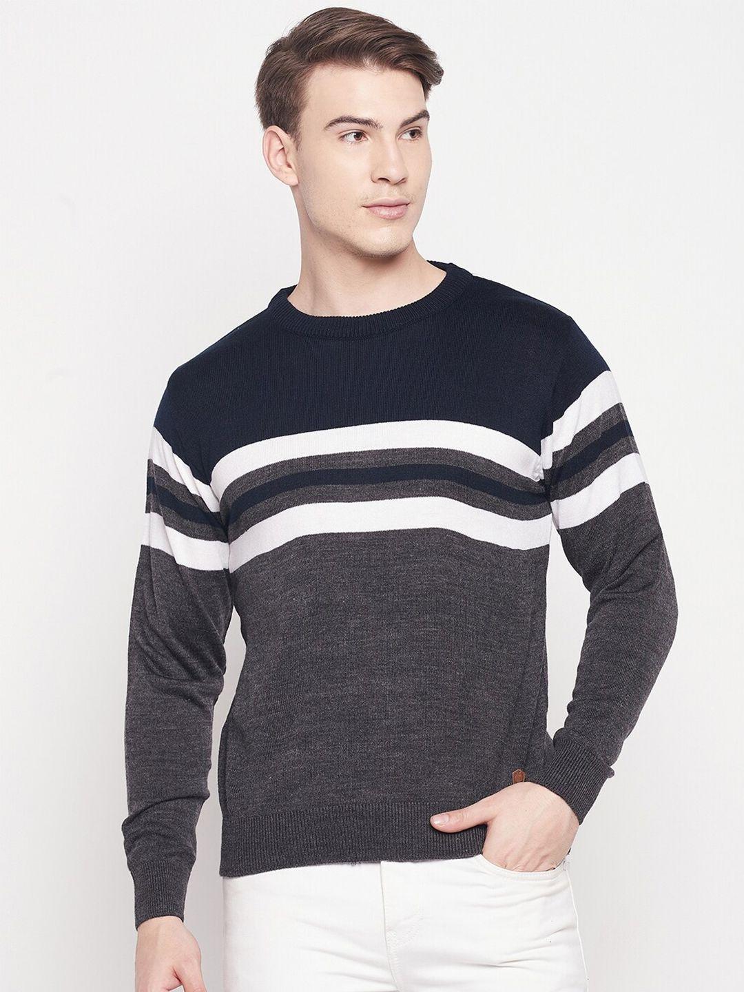 duke-men-grey-&-white-striped-acrylic-pullover