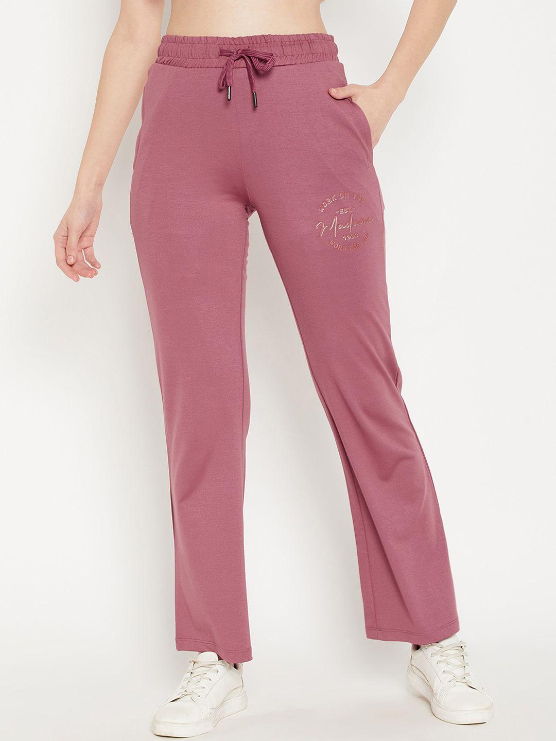 madame-m-secret-women-pink-solid-cotton-regular-fit-track-pants