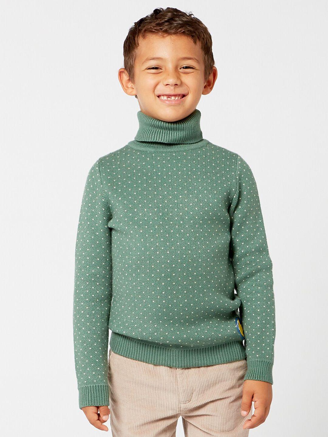 one-friday-boys-green-&-white-printed-pullover