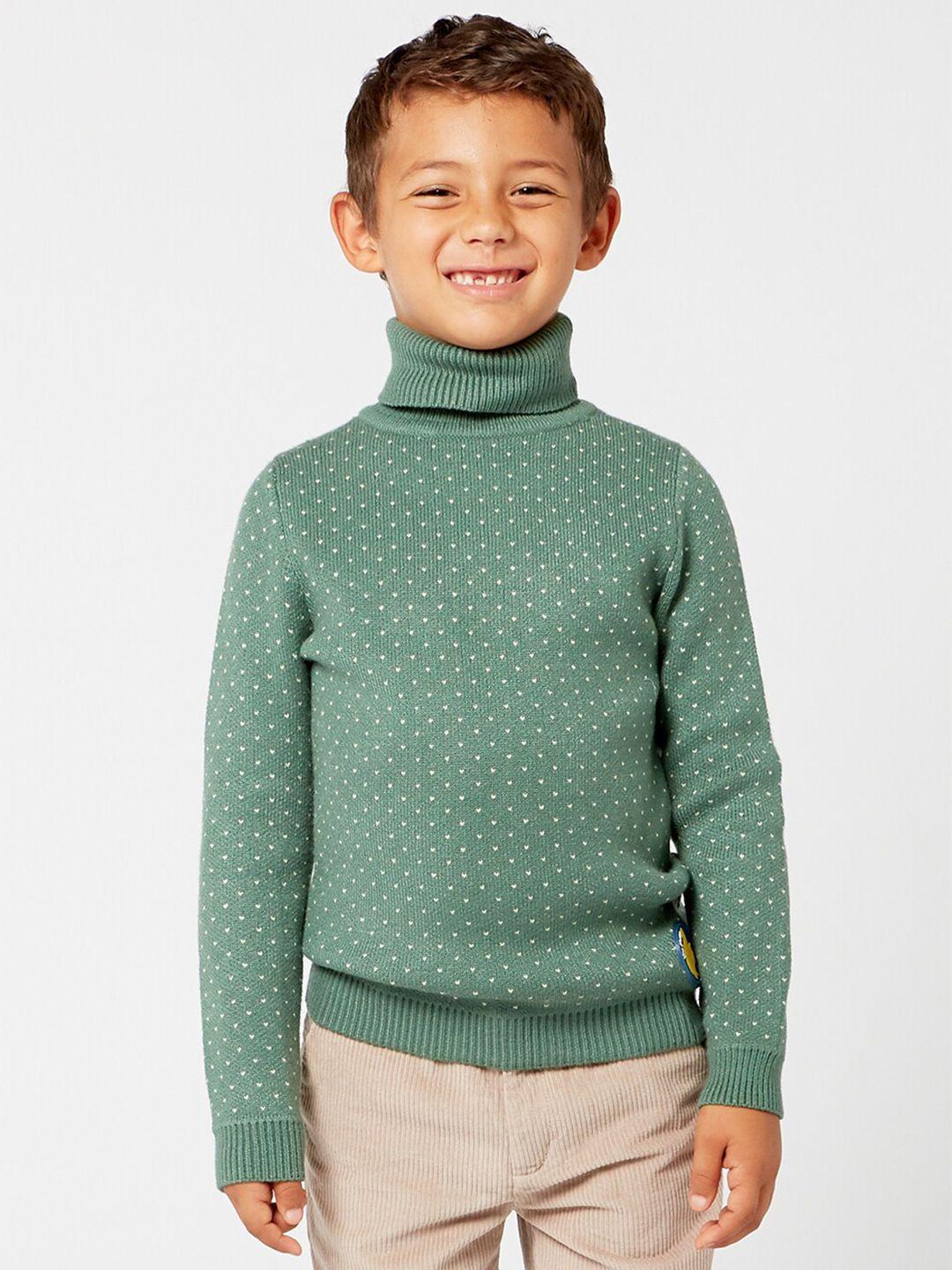 one-friday-boys-green-&-white-printed-pullover