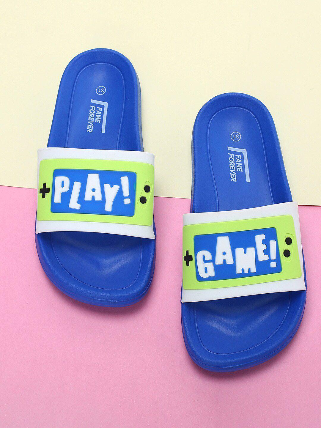 fame-forever-by-lifestyle-boys-white-&-blue-printed-sliders