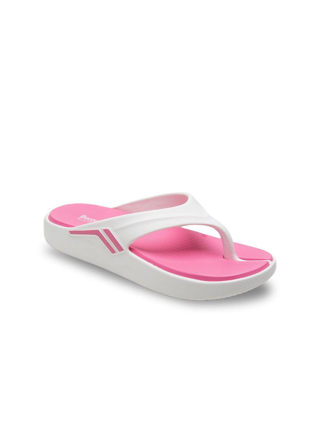 bonkerz-women-white-&-pink-croslite-thong-flip-flops