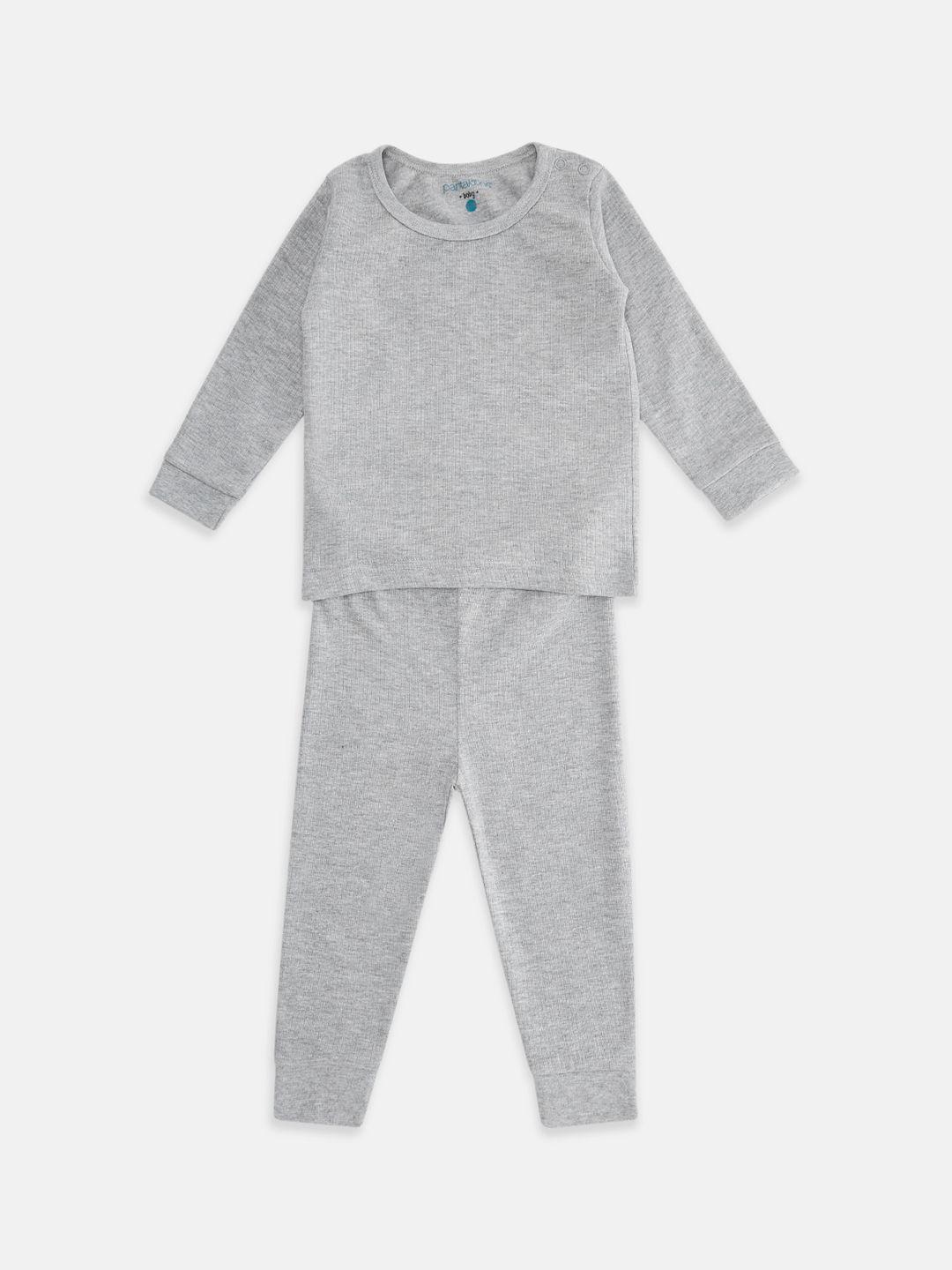 pantaloons-baby-infants-grey-melange-solid-thermal-top-&-bottom