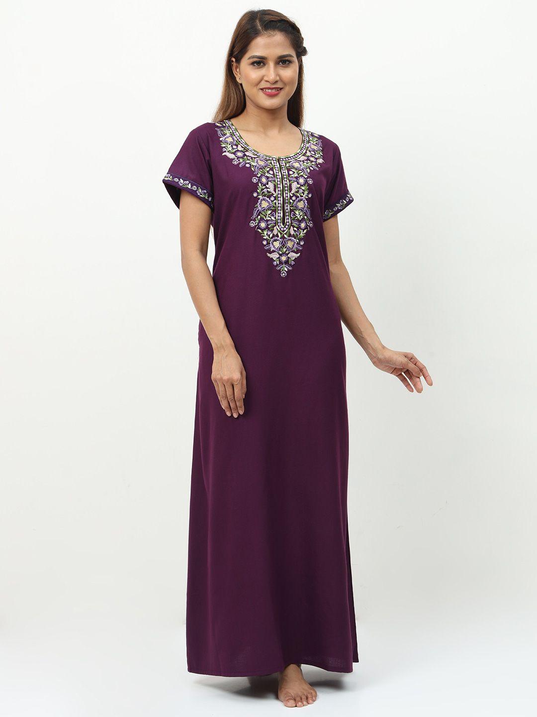 9shines-label-purple-embroidered-maxi-nightdress