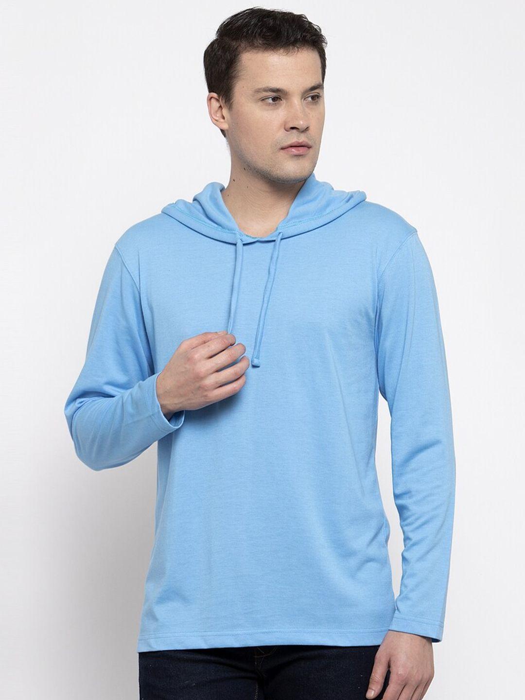 friskers-men-turquoise-blue-solid-cotton-long-sleeves-hooded-t-shirt