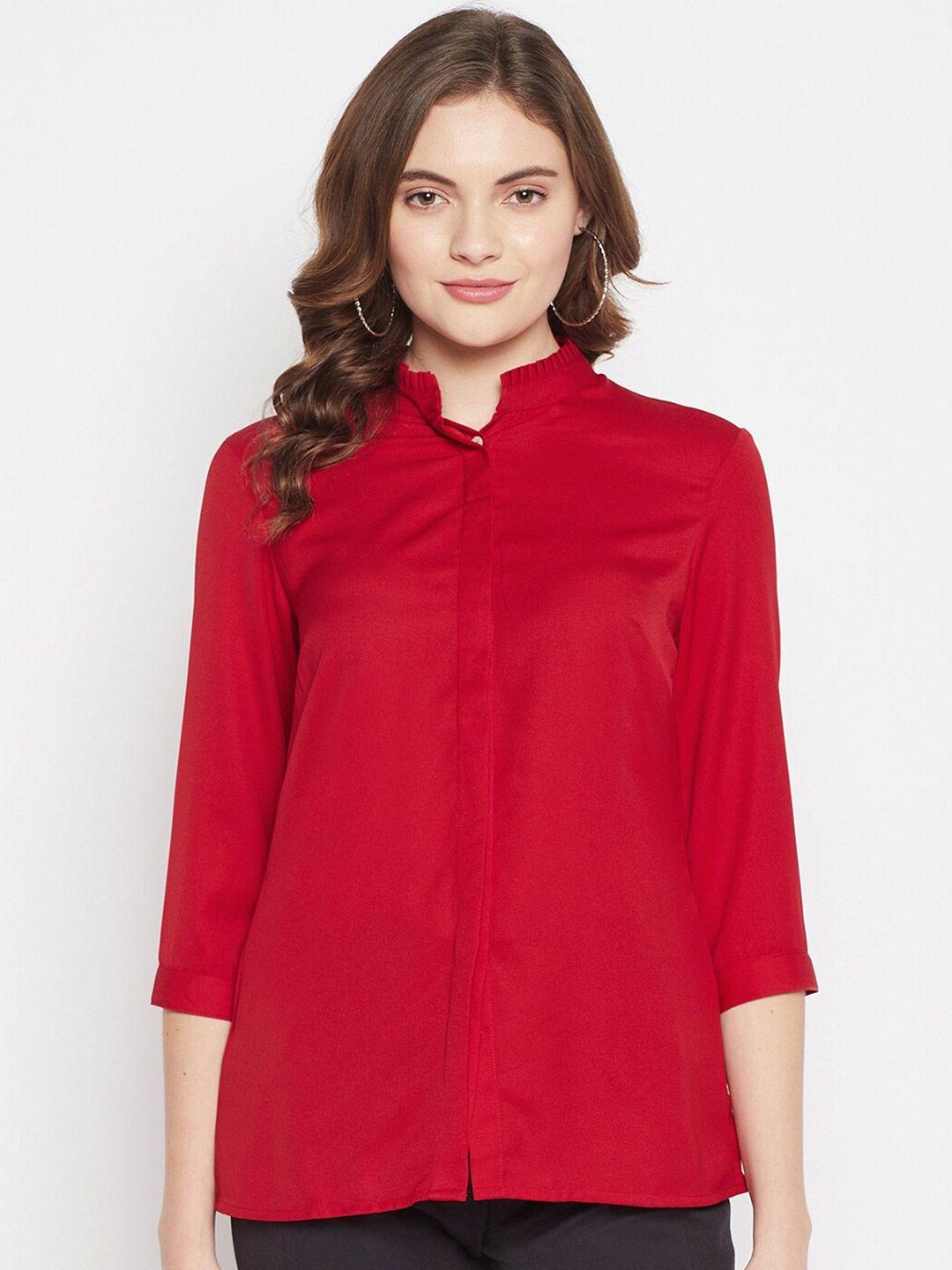 crozo-by-cantabil-women-maroon-casual-shirt