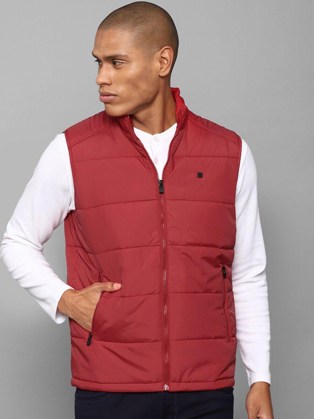 allen-solly-men-maroon-pure-cotton-padded-jacket