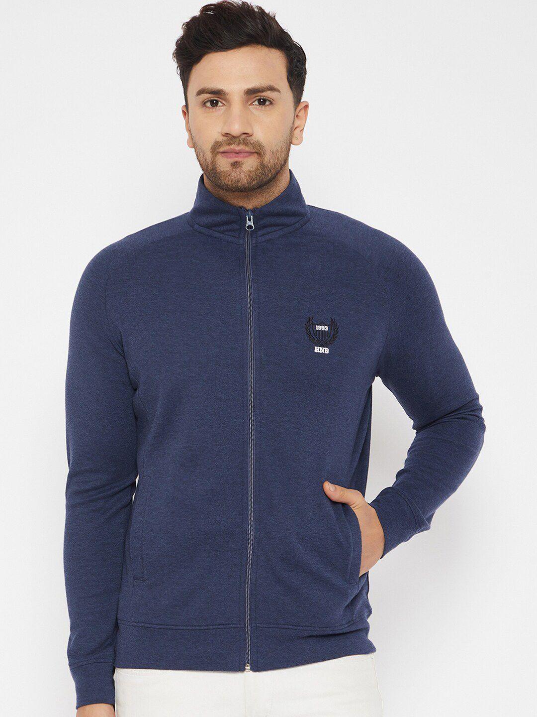harbor-n-bay-men-navy-blue-solid-high-neck-front-open-cotton-sweatshirt