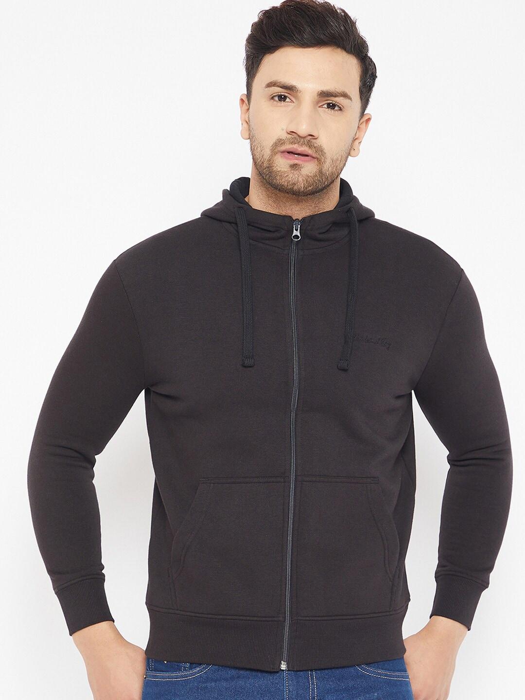 harbor-n-bay-men-black-front-open-cotton-hooded-sweatshirt